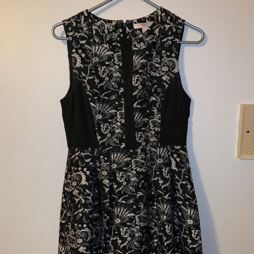 Forever21 contemporary black jacquard dress